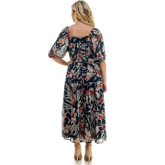 Luxology Women's V Neck Tiered Maxi Dress, Sz: M, Green - Picture 3 of 12